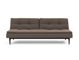 Dublexo Styletto Black Wood sovesofa i 530 Bouclé Taupe, set forfra