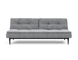 Dublexo Styletto Black Wood sovesofa i 565 Twist Granite, set forfra
