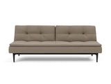 Dublexo Styletto Black Wood sovesofa i 850 Mahoga Caramel, set forfra