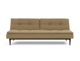 Dublexo Styletto Black Wood sovesofa i 860 Yogia Olive Brown, set forfra