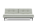 Dublexo Styletto Black Wood sovesofa i 888 Mozart Slate Brown, set forfra
