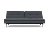 Dublexo Styletto Black Wood sovesofa i 894 Mozart Grey Bronze, set forfra