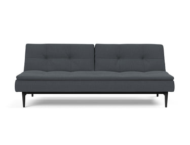 Dublexo Styletto Black Wood sovesofa i 894 Mozart Grey Bronze, set forfra