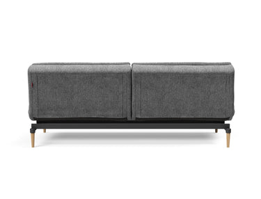 Dublexo Styletto Light Wood sovesofa i 563 Twist Charcoal, set bagfra