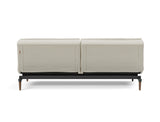 Dublexo Styletto Dark Wood sovesofa i 527 Mixed Dance Natural, set bagfra