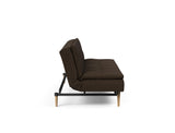 Dublexo Styletto Light Wood sovesofa i 358 Taura Chocco, set fra siden