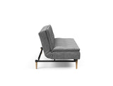 Dublexo Styletto Light Wood sovesofa i 563 Twist Charcoal, set fra siden