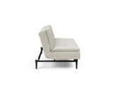 Dublexo Styletto Black Wood sovesofa i 527 Mixed Dance Natural, set fra siden