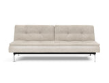 Dublexo Chrome sovesofa i 280 Avella Sand, set forfra