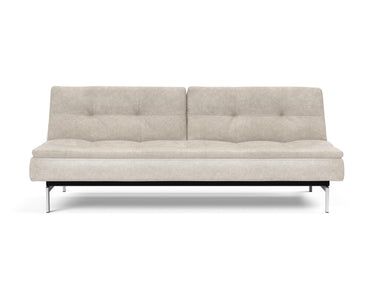 Dublexo Chrome sovesofa i 280 Avella Sand, set forfra