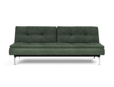 Dublexo Chrome sovesofa i 281 Avella Pine Green, set forfra