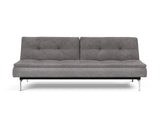 Dublexo Chrome sovesofa i 282 Avella Warm Grey, set forfra