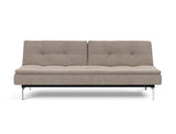 Dublexo Chrome sovesofa i 318 Cordufine Beige, set forfra