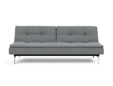Dublexo Chrome sovesofa i 320 Corocco Shadow Grey, set forfra