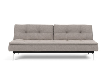 Dublexo Chrome sovesofa i 321 Corocco Warm Grey, set forfra