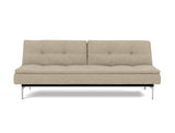 Dublexo Chrome sovesofa i 356 Taura Sand, set forfra