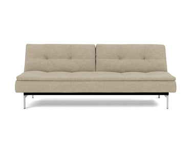 Dublexo Chrome sovesofa i 356 Taura Sand, set forfra