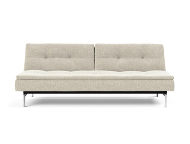 Dublexo Chrome sovesofa i 357 Taura Off White, set forfra