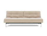 Dublexo Chrome sovesofa i 410 Esina Almond, set forfra