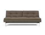 Dublexo Chrome sovesofa i 411 Esina Cedar Brown, set forfra