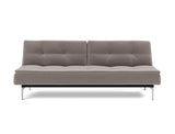 Dublexo Chrome sovesofa i 418 Esina Truffle, set forfra