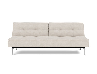 Dublexo Chrome sovesofa i 470 Yuveno Natural, set forfra
