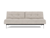 Dublexo Chrome sovesofa i 471 Yuveno Sand, set forfra