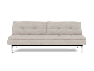Dublexo Chrome sovesofa i 471 Yuveno Sand, set forfra