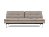 Dublexo Chrome sovesofa i 472 Yuveno Warm Grey, set forfra