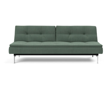 Dublexo Chrome sovesofa i 518 Elegance Green, set forfra