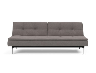 Dublexo Chrome sovesofa i 521 Mixed Dance Grey, set forfra