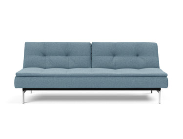 Dublexo Chrome sovesofa i 525 Mixed Dance Light Blue, set forfra