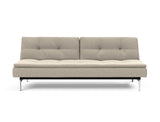 Dublexo Chrome sovesofa i 539 Bouclé Beige, set forfra