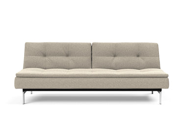 Dublexo Chrome sovesofa i 539 Bouclé Beige, set forfra