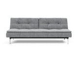 Dublexo Chrome sovesofa i 565 Twist Granite, set forfra