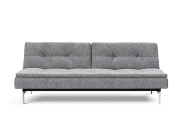 Dublexo Chrome sovesofa i 565 Twist Granite, set forfra