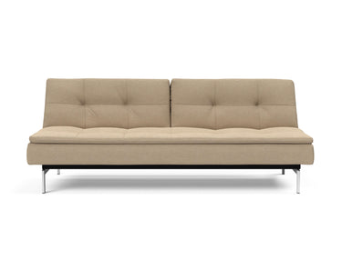 Dublexo Chrome sovesofa i 587 Phobos Mocha, set forfra