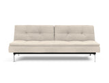 Dublexo Chrome sovesofa i 594 Corduroy Ivory, set forfra