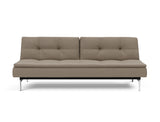 Dublexo Chrome sovesofa i 850 Mahoga Caramel, set forfra