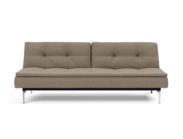 Dublexo Chrome sovesofa i 850 Mahoga Caramel, set forfra