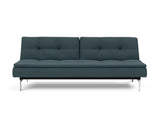 Dublexo Chrome sovesofa i 851 Mahoga Dark Blue, set forfra