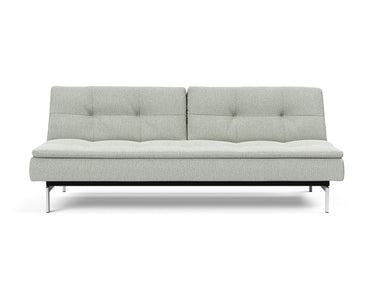 Dublexo Chrome sovesofa i 888 Mozart Slate Brown, set forfra