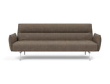 Jillis sovesofa med armlæn i 411 Esina Cedar Brown, set forfra