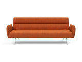 Jillis sovesofa med armlæn i 412 Esina Rust Orange, set forfra