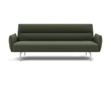 Jillis sovesofa med armlæn i 413 Esina Olive Green, set forfra