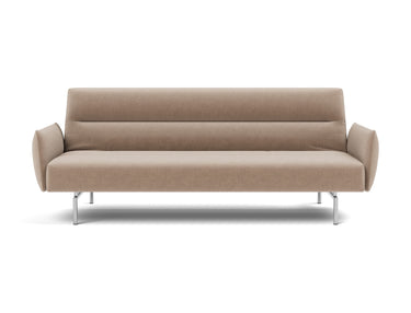 Jillis sovesofa med armlæn i 417 Esina Mocha, set forfra