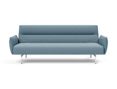Jillis sovesofa med armlæn i 525 Mixed Dance Light Blue, set forfra