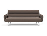 Jillis sovesofa med armlæn i 530 Bouclé Taupe, set forfra