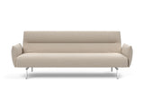 Jillis sovesofa med armlæn i 612 Blida Sand Grey, set forfra