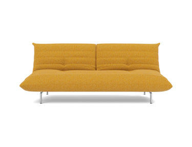 Mikunjo sovesofa i 536 Bouclé Ochre, set forfra